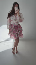 Jade Wave Rose Dress - Rosa