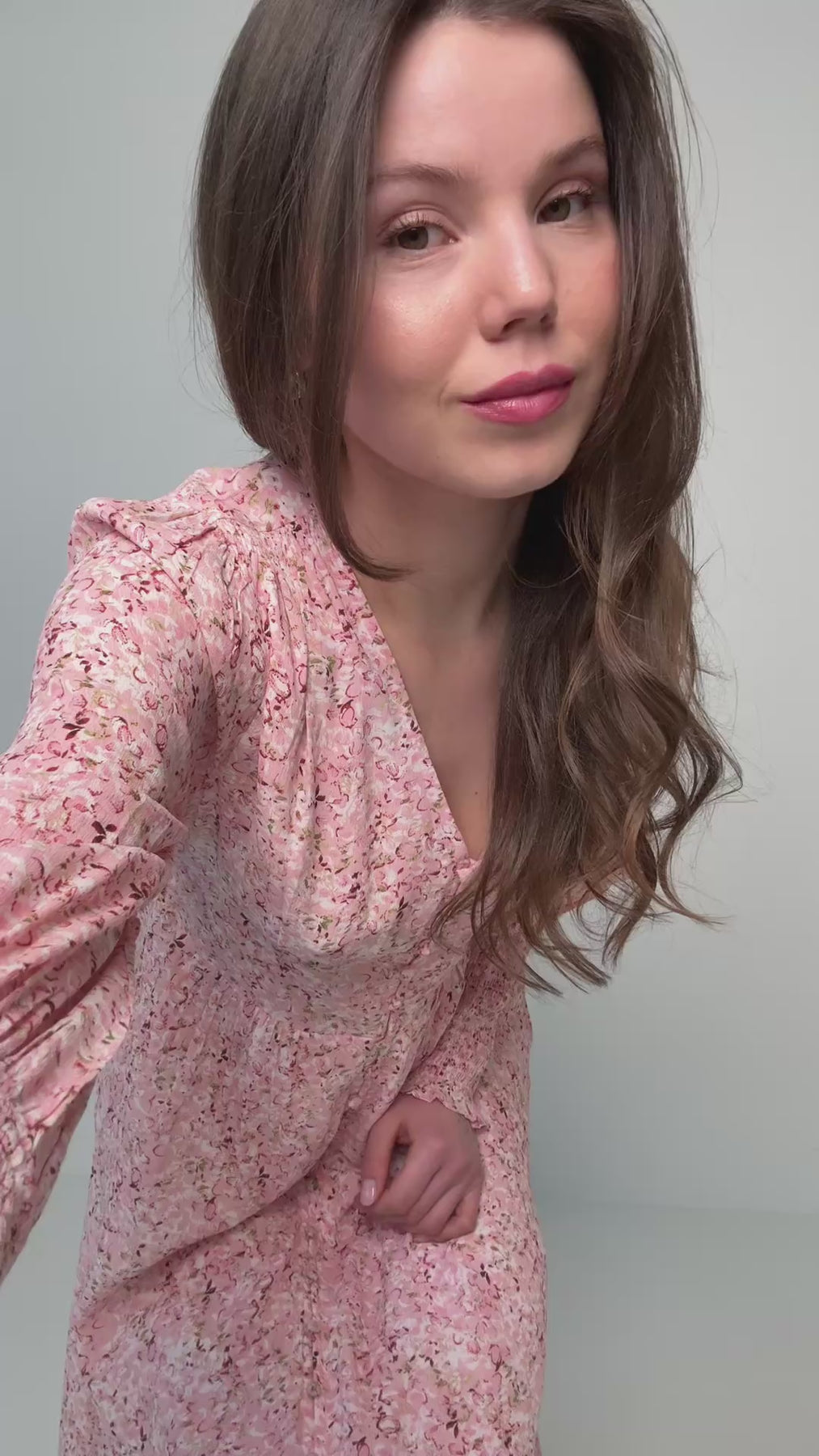 Una Viscose Crepe Dress - Rosa