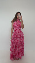 Ailu Maxi Dress - Rosa/Röd