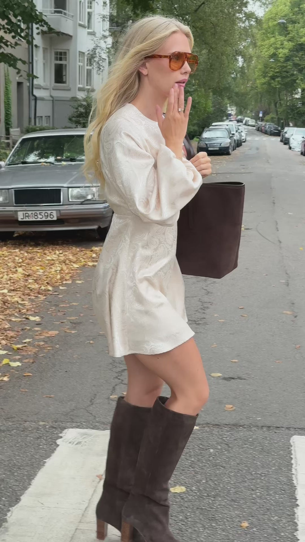 Edda Short Dress - Creme