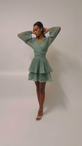 Jade Wave Dress - Azur Sparkle