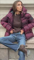 Maud Puff Jacka - Burgundy