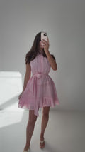 Mone Cotton Mini Dress - Ljusrosa
