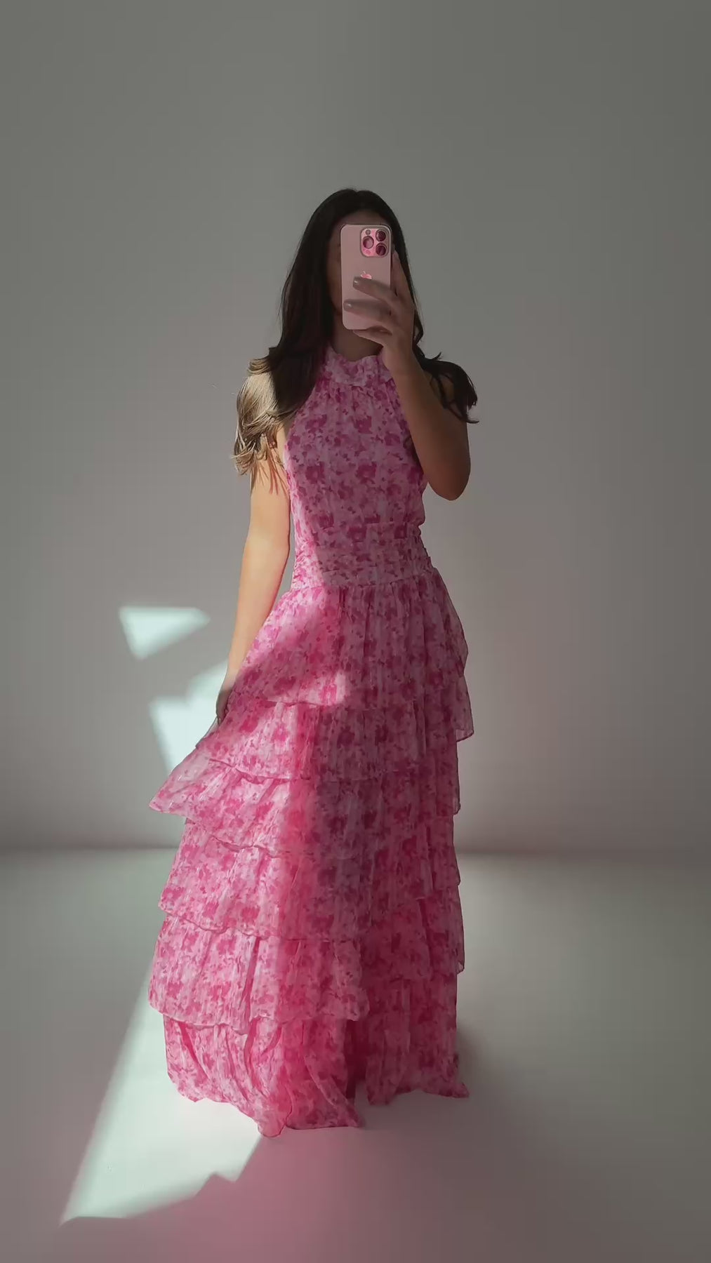 Ingalu Watercolor Dress - Pink