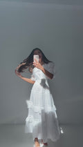 Vera Voile Dress - Vit
