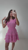 Fryd Paisley Dress - Ljusrosa
