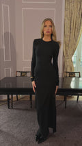 Piper Split Maxi Dress - Svart