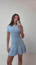 Gerdalil Cotton Knit Dress - Ljusblå