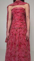 Dagmar Flowy Bandeau Klänning - Rosa
