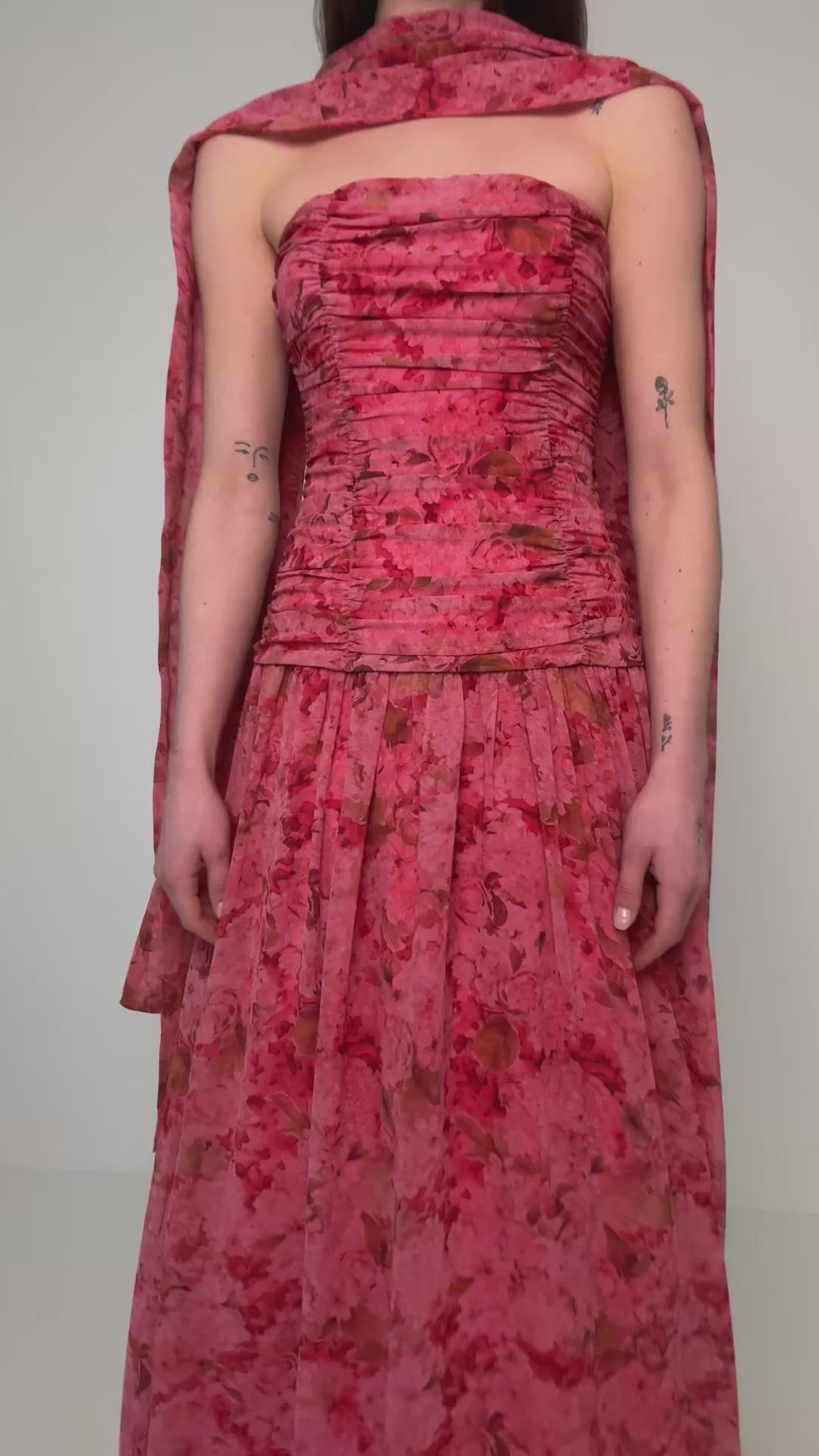 Dagmar Flowy Bandeau Klänning - Rosa