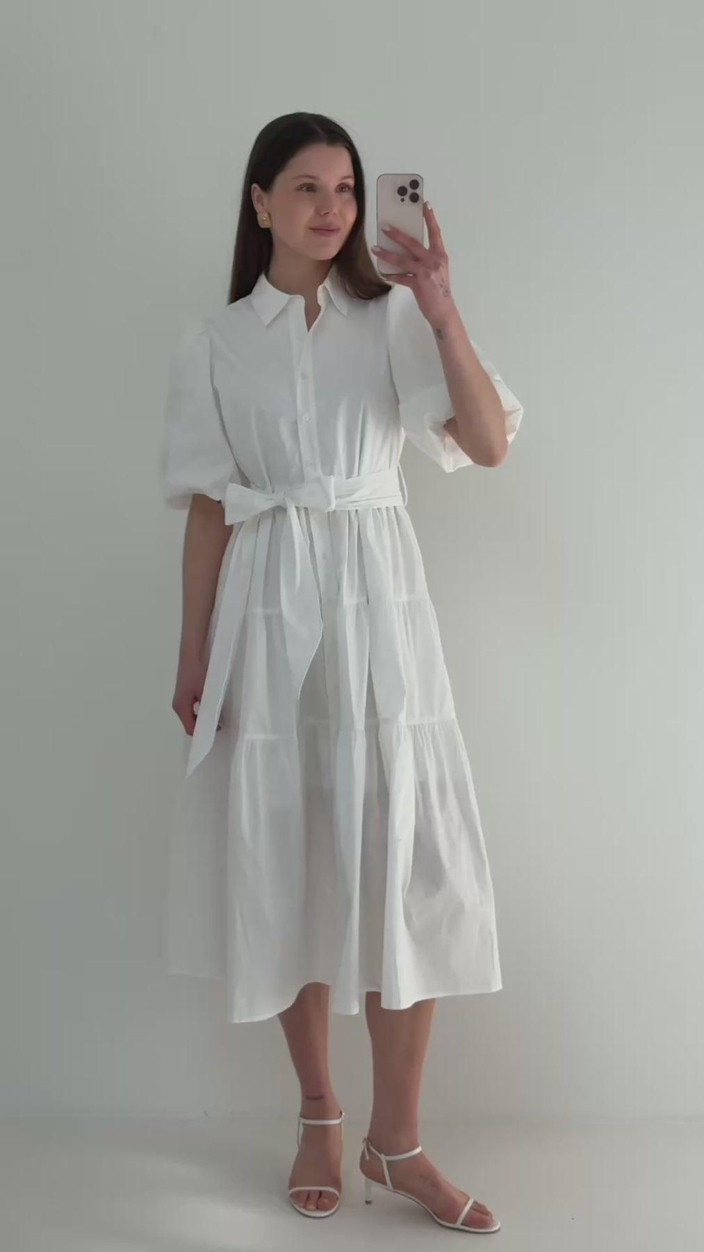 Lovisa Midi Skjortklänning - Off White