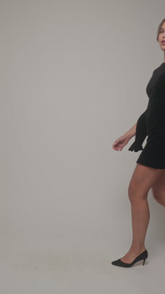 Nova Velour Dress - Black