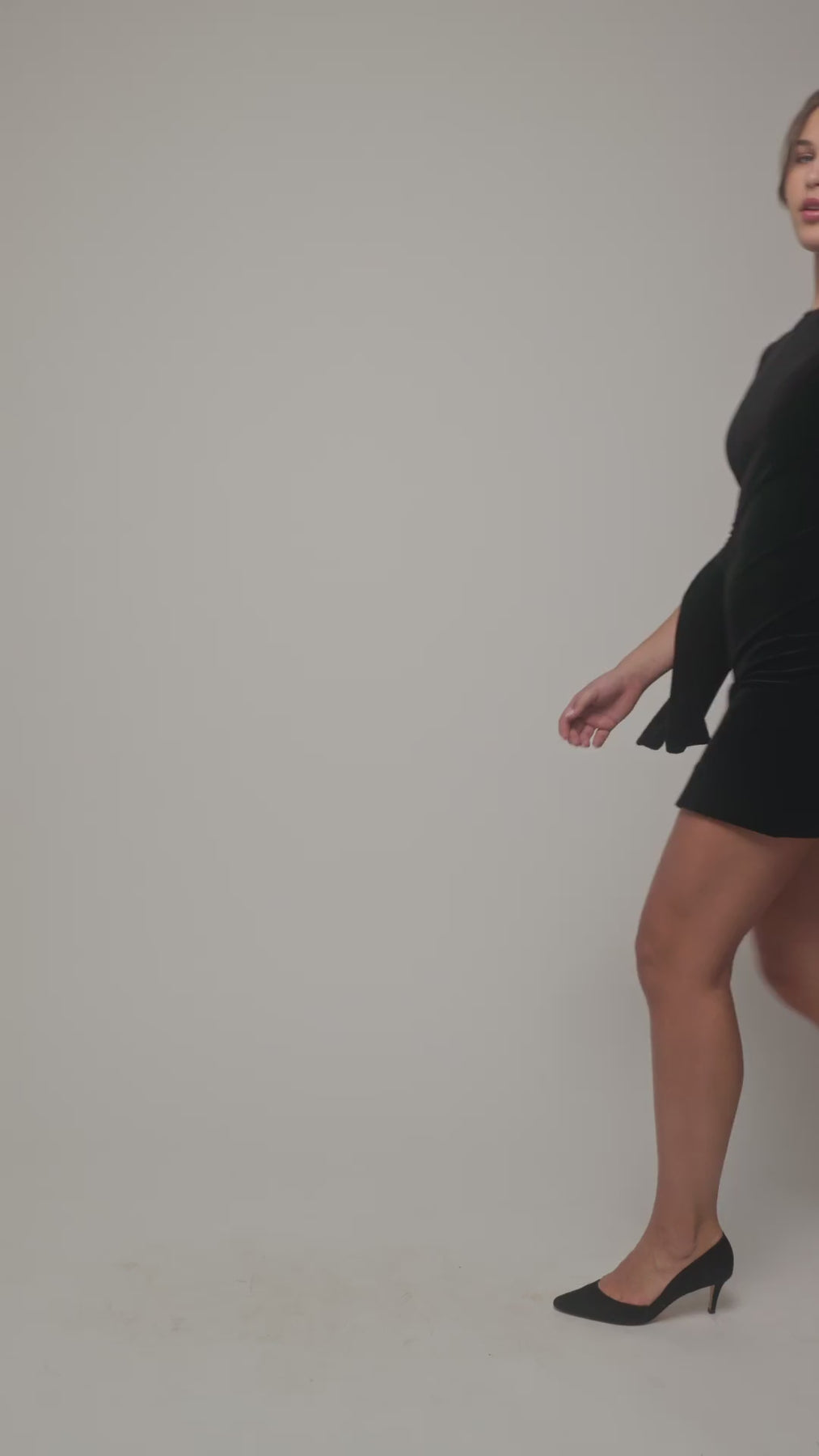 Nova Velour Dress - Black