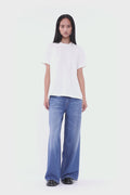 Basic Jersey Rhinestone Relaxed T-Shirt - Egret