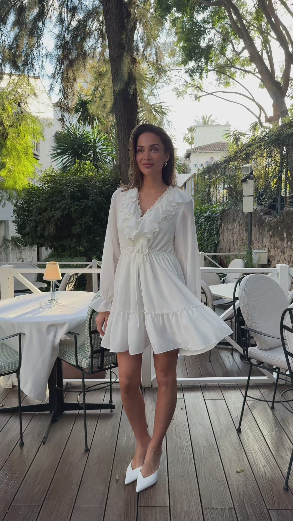 Aldora Boho Dress - Vit