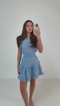 Fryd Paisley Dress - Light Blue