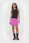Soft Cotton Rib Tank Top - Black