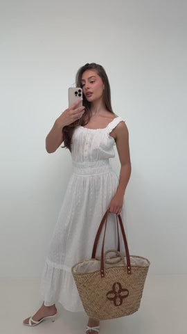 Bente Leather Sunny Bag - Beige