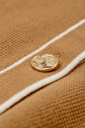 Contrast Knit Cardigan - Warm Khaki