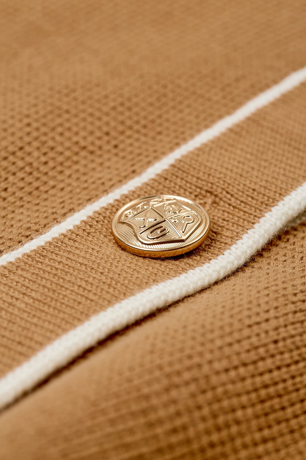 Contrast Knit Cardigan - Warm Khaki
