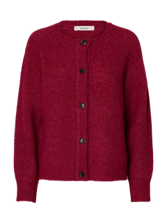 Lulu Ls Knit Short Cardigan - Anemone Melange