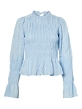 Yasrava Ls Smock Top - Skyway Star White