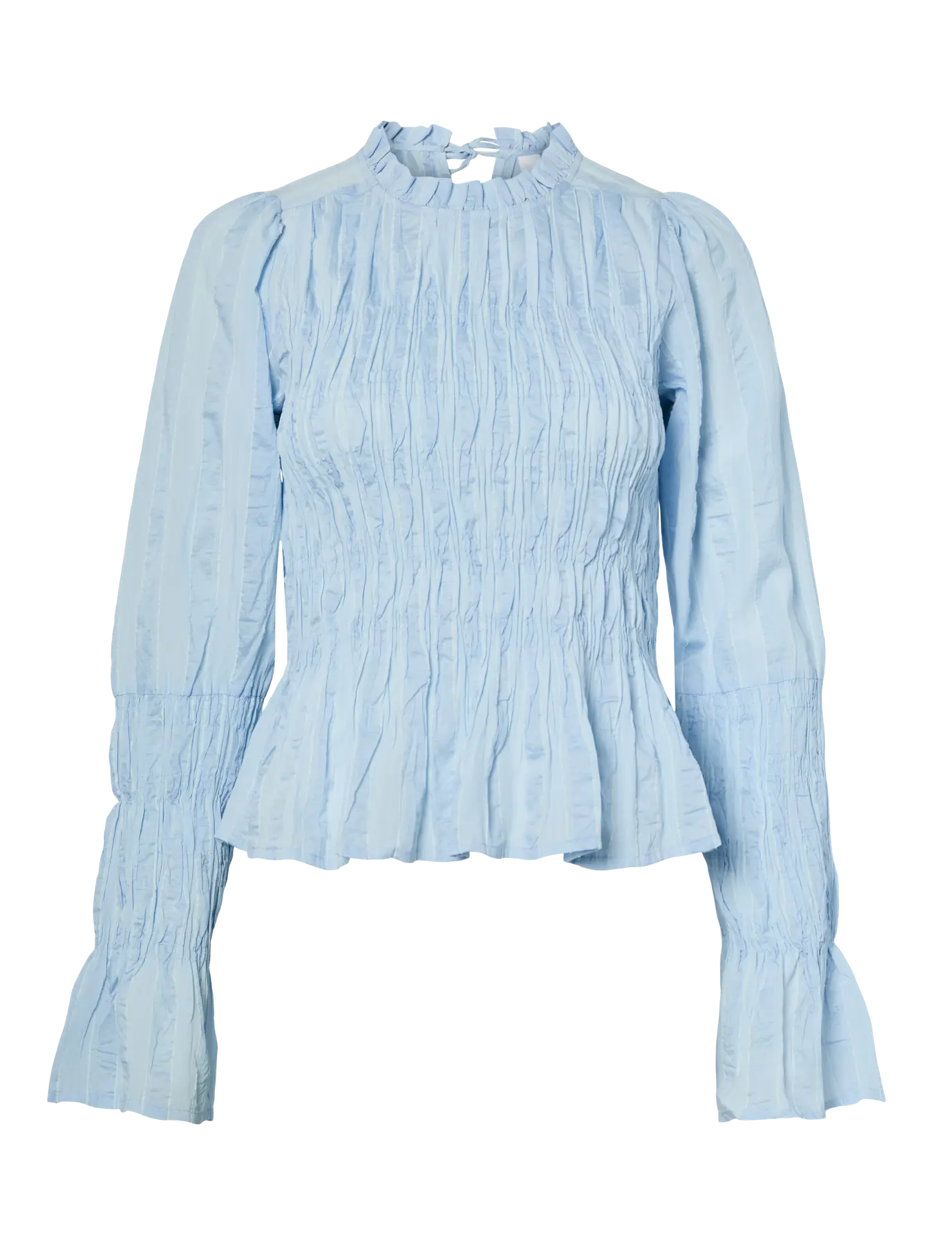 Yasrava Ls Smock Top - Skyway Star White