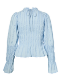 Yasrava Ls Smock Top - Skyway Star White