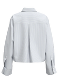 Astha Ls Cropped Boxy Shirt - Cashmere Blue Stripes