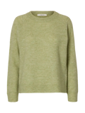 Lulu Ls Knit O-Neck - Lint Melange