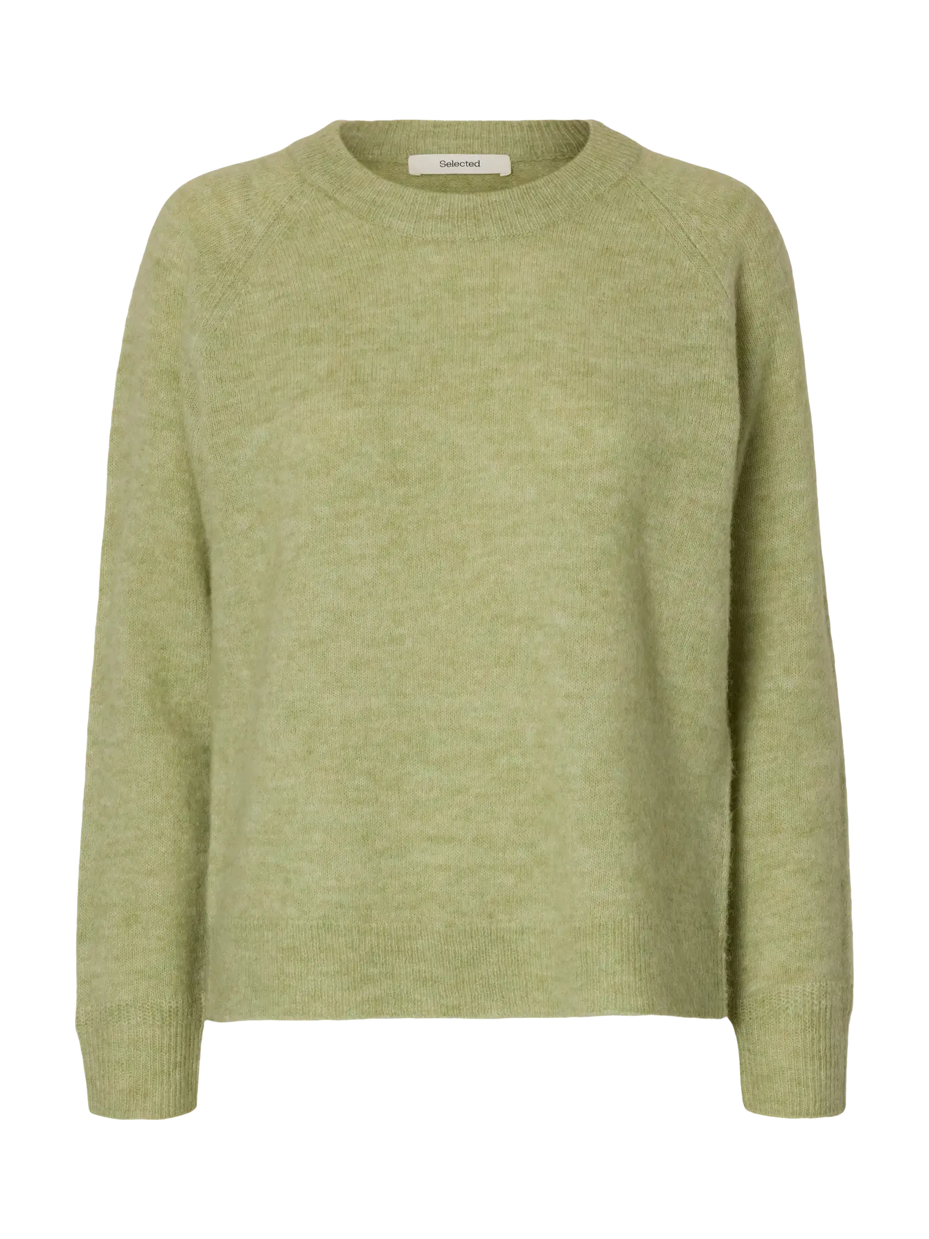 Lulu Ls Knit O-Neck - Lint Melange