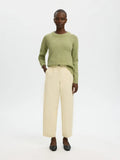 Lulu Ls Knit O-Neck - Lint Melange