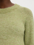 Lulu Ls Knit O-Neck - Lint Melange