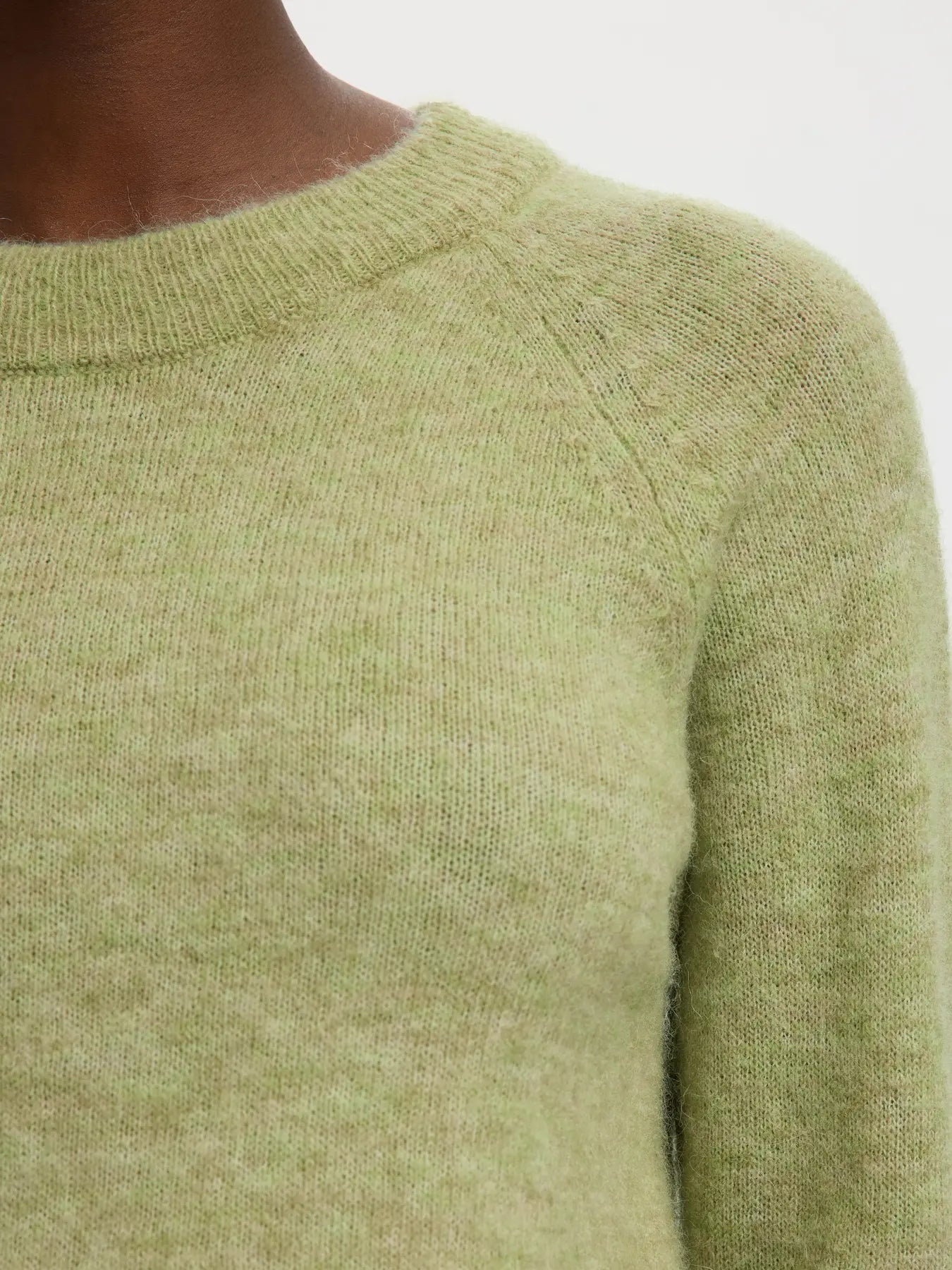 Lulu Ls Knit O-Neck - Lint Melange
