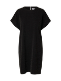 Oversized Sandra SS Short Dress - Svart med silverlurex