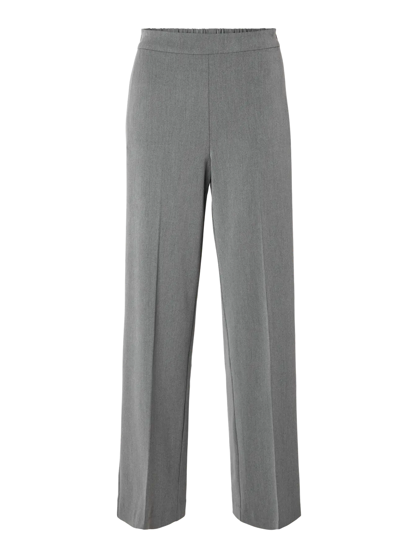 Emma-Tara Mw Wide Pant - Medium Grey Melange