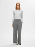 Emma-Tara Mw Wide Pant - Medium Grey Melange