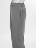 Emma-Tara Mw Wide Pant - Medium Grey Melange