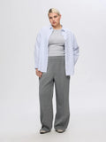 Emma-Tara Mw Wide Pant - Medium Grey Melange