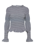 Y.A.S Yaschemma LS Smock Top - Star White Navy