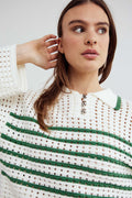 Leen Knit - Talani Green Stripe