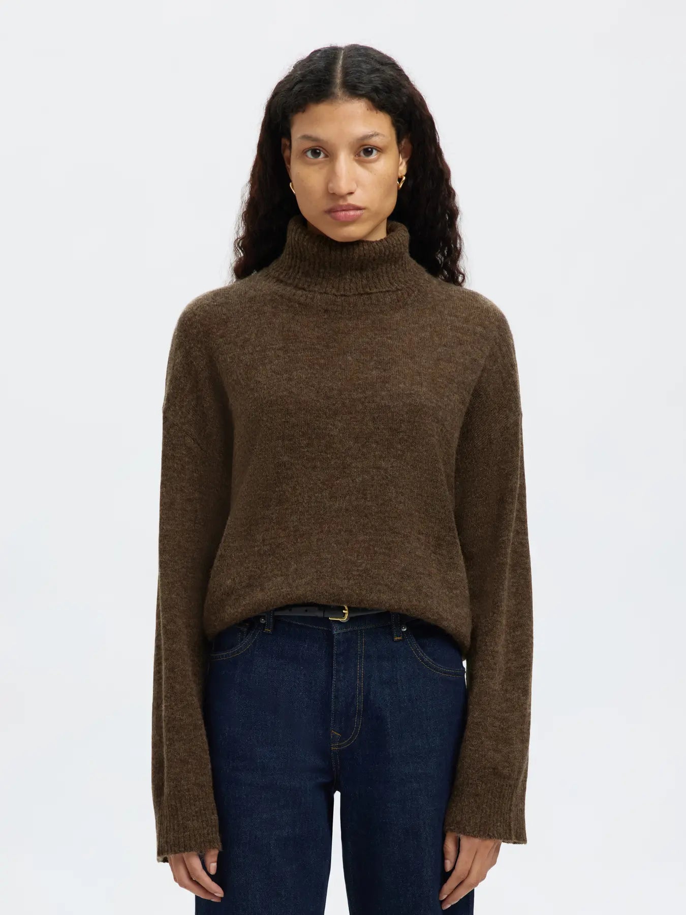 Lulu Ls Knit Roll Neck - Dachshund Melange