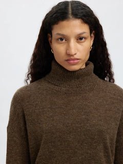 Lulu Ls Knit Roll Neck - Dachshund Melange