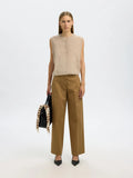 Lulu Sl Button O-Neck Vest - Birch Melange