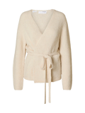 Gabella Ls Knit Belt Cardigan - Birch