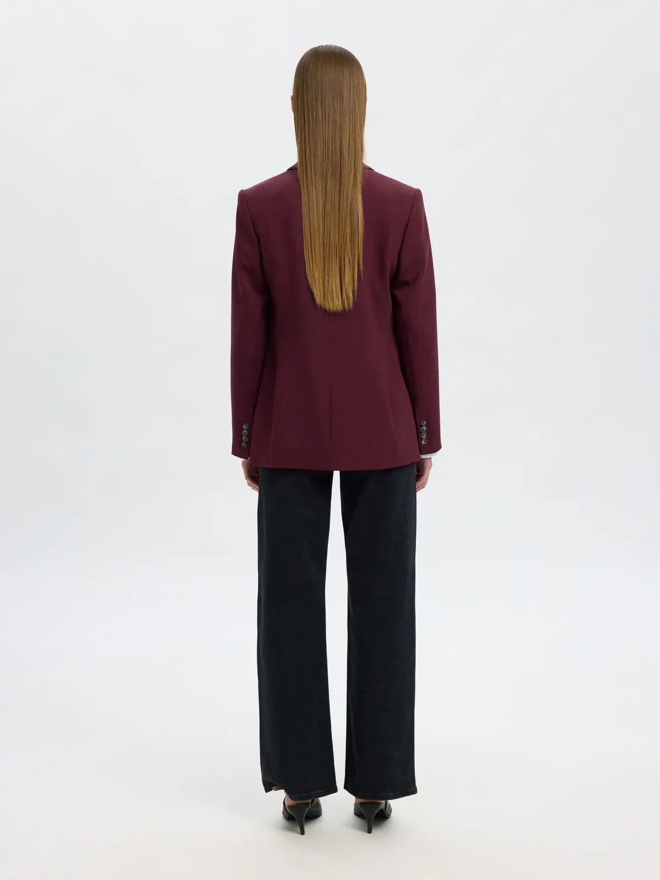 Rita LS Classic Blazer - Fig Melange