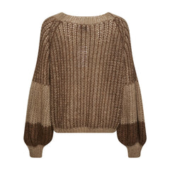 Liana Knit Cardigan - Brown/Camel