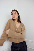 Noella Lenyx Knit Kofta - Timber Brown Melange