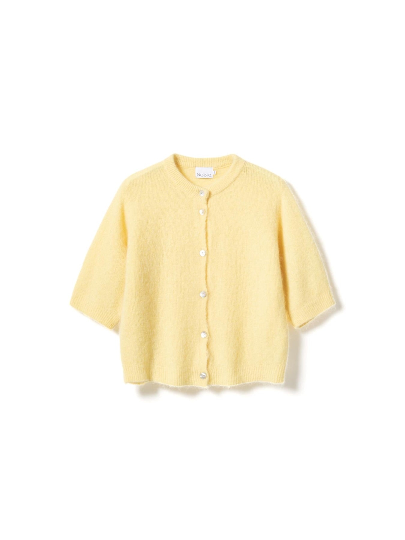 Kae SS Knit Kofta - Ljusgul