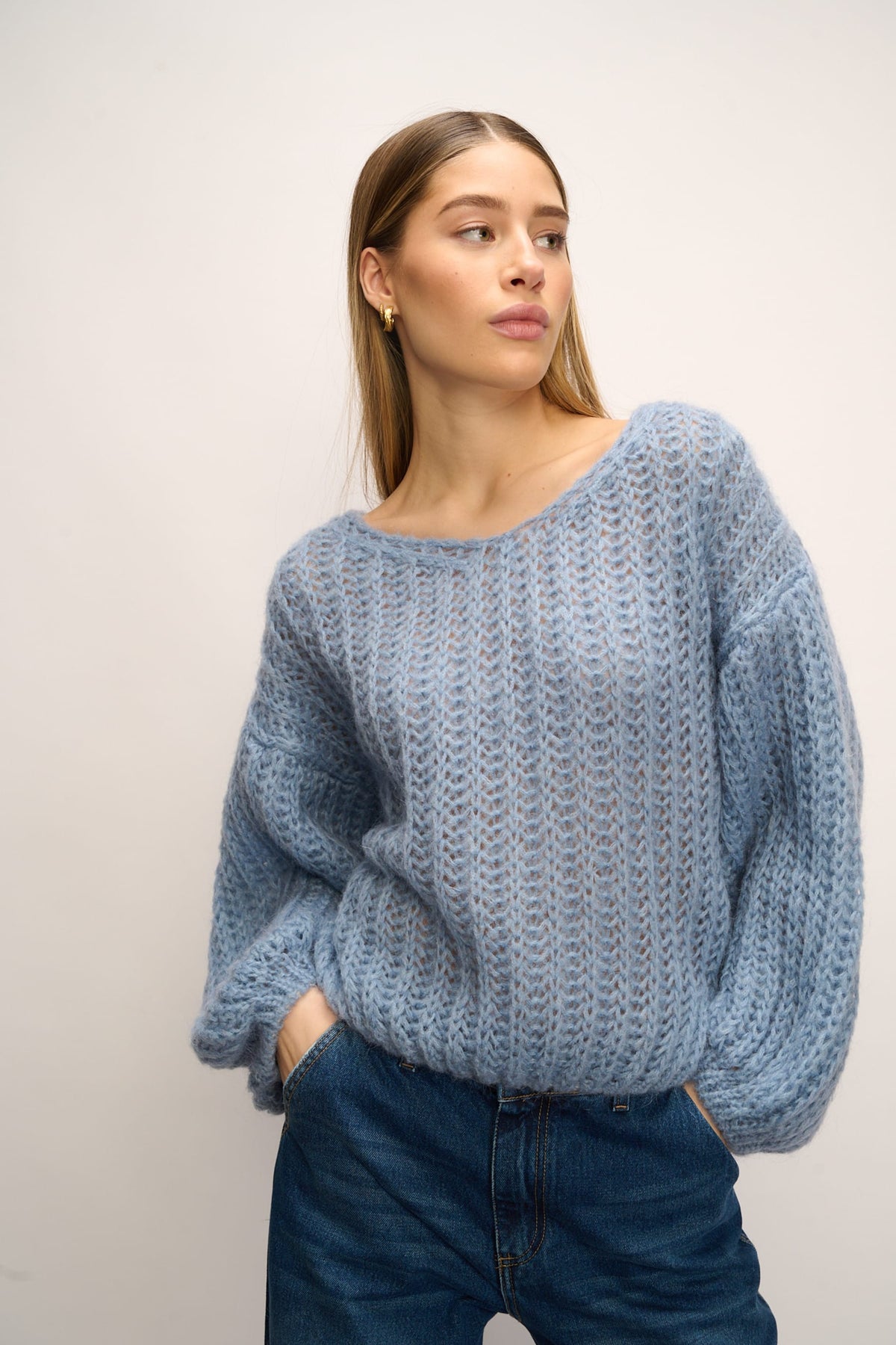 Joseph Knit Sweater - Dusty Blue